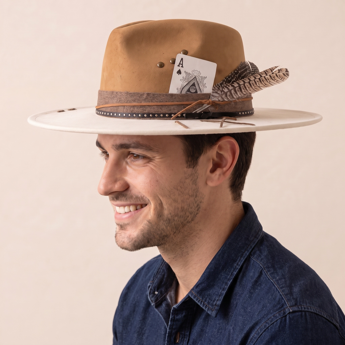 Chapeau Fedora Bord Plat Large
