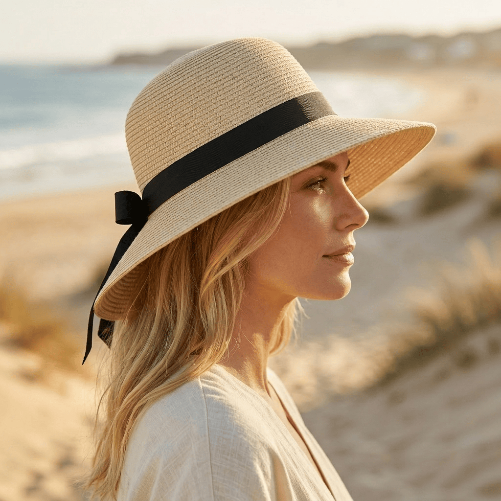 Chapeau de Paille Ruban Femme