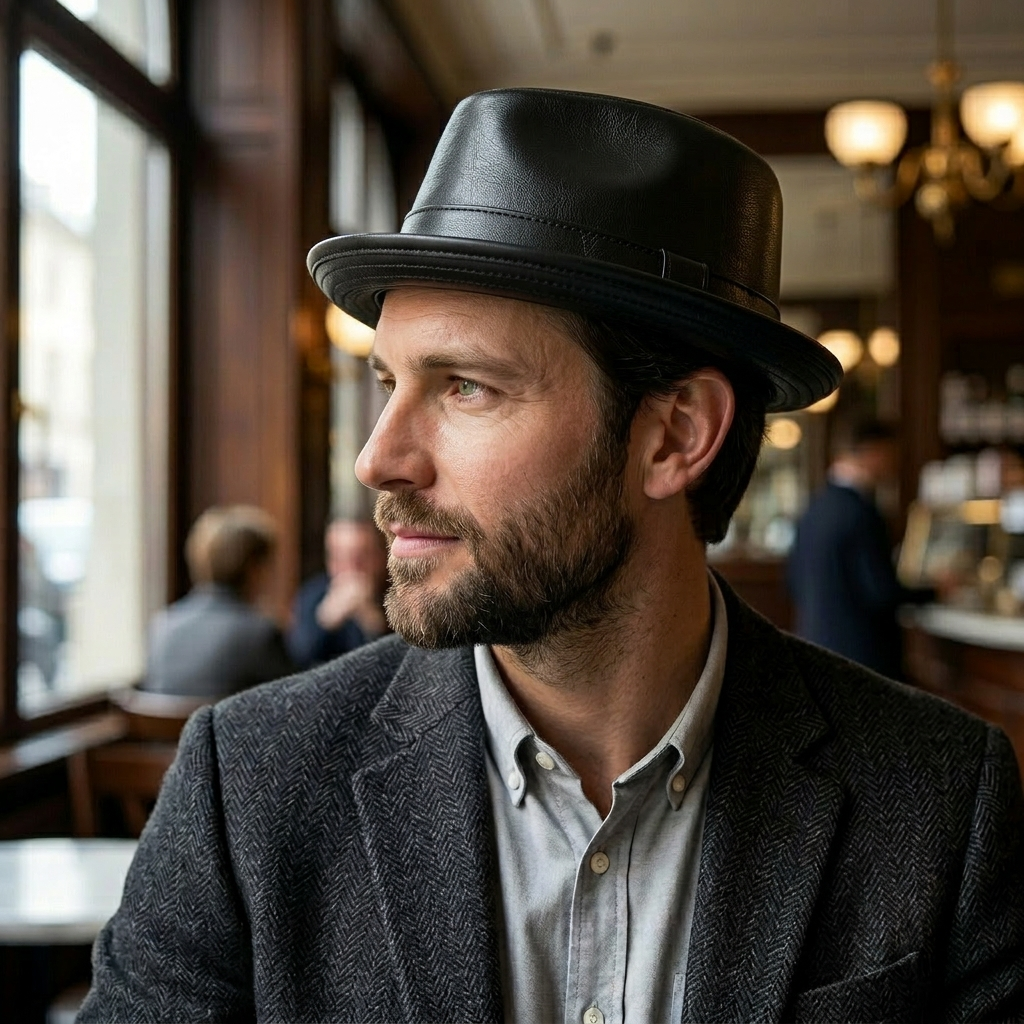Chapeau Cuir Fedora