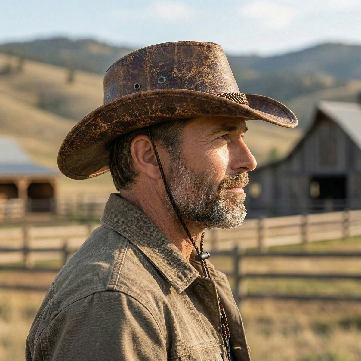 Chapeau Cowboy Cuir