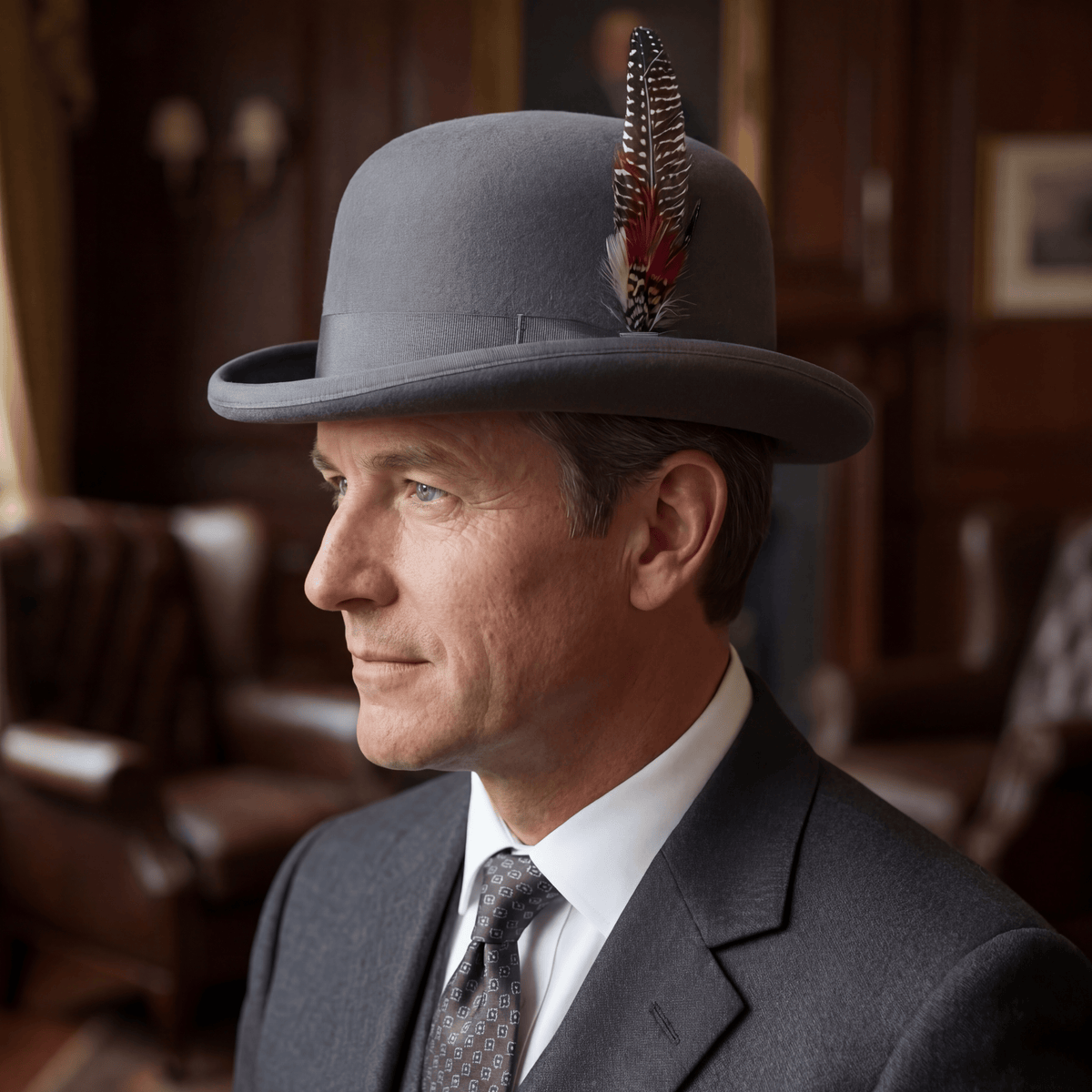 Chapeau Fedora Plume Homme