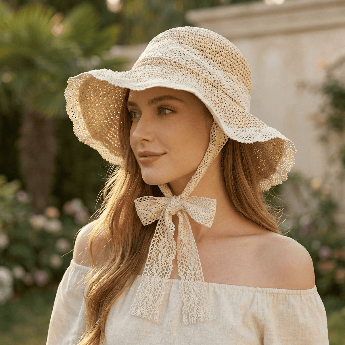 Chapeau Paille Crochet Femme