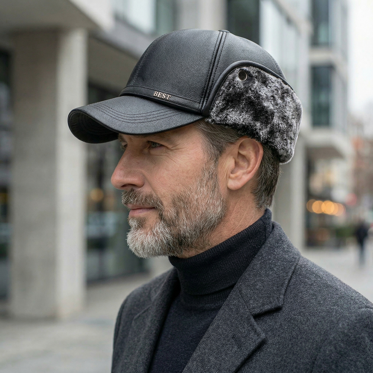 Casquette Cuir Hiver Homme