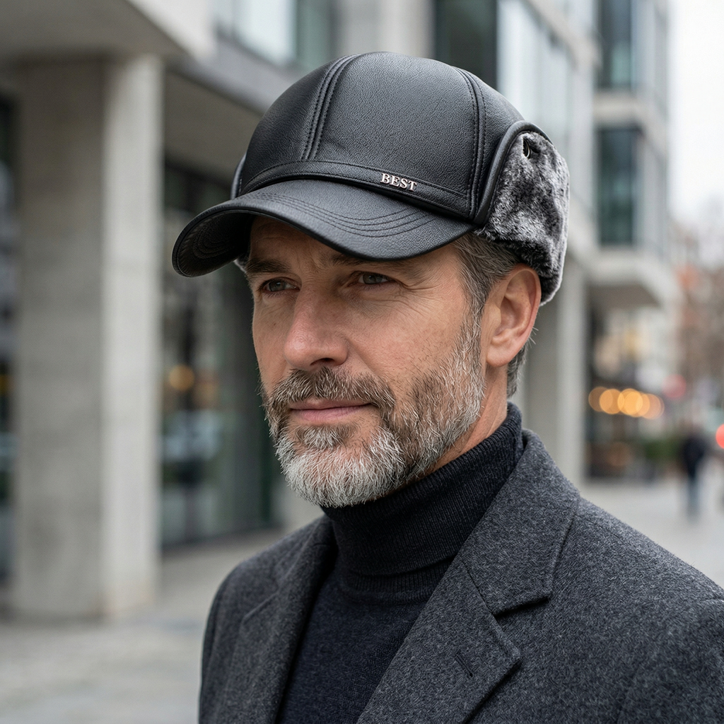Casquette Cuir Hiver Homme