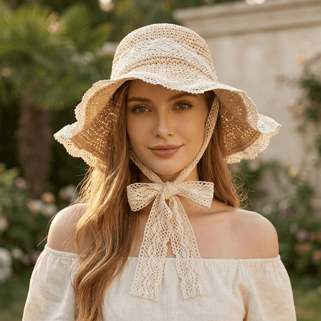 Chapeau Paille Crochet Femme