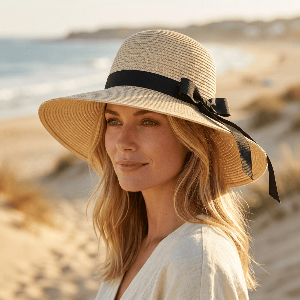 Chapeau de Paille Ruban Femme