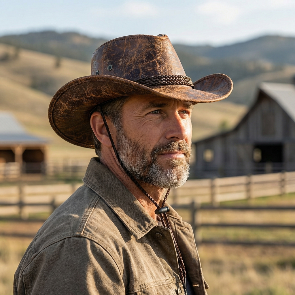 Chapeau Cowboy Cuir