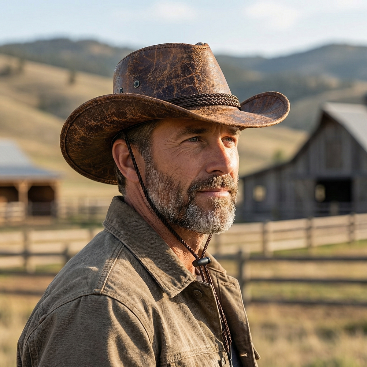 Chapeau Cowboy Cuir