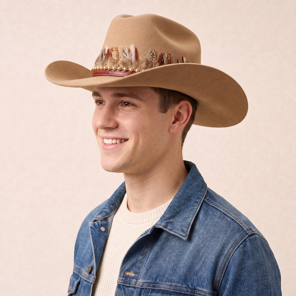 Chapeau de Cowboy avec Plume
