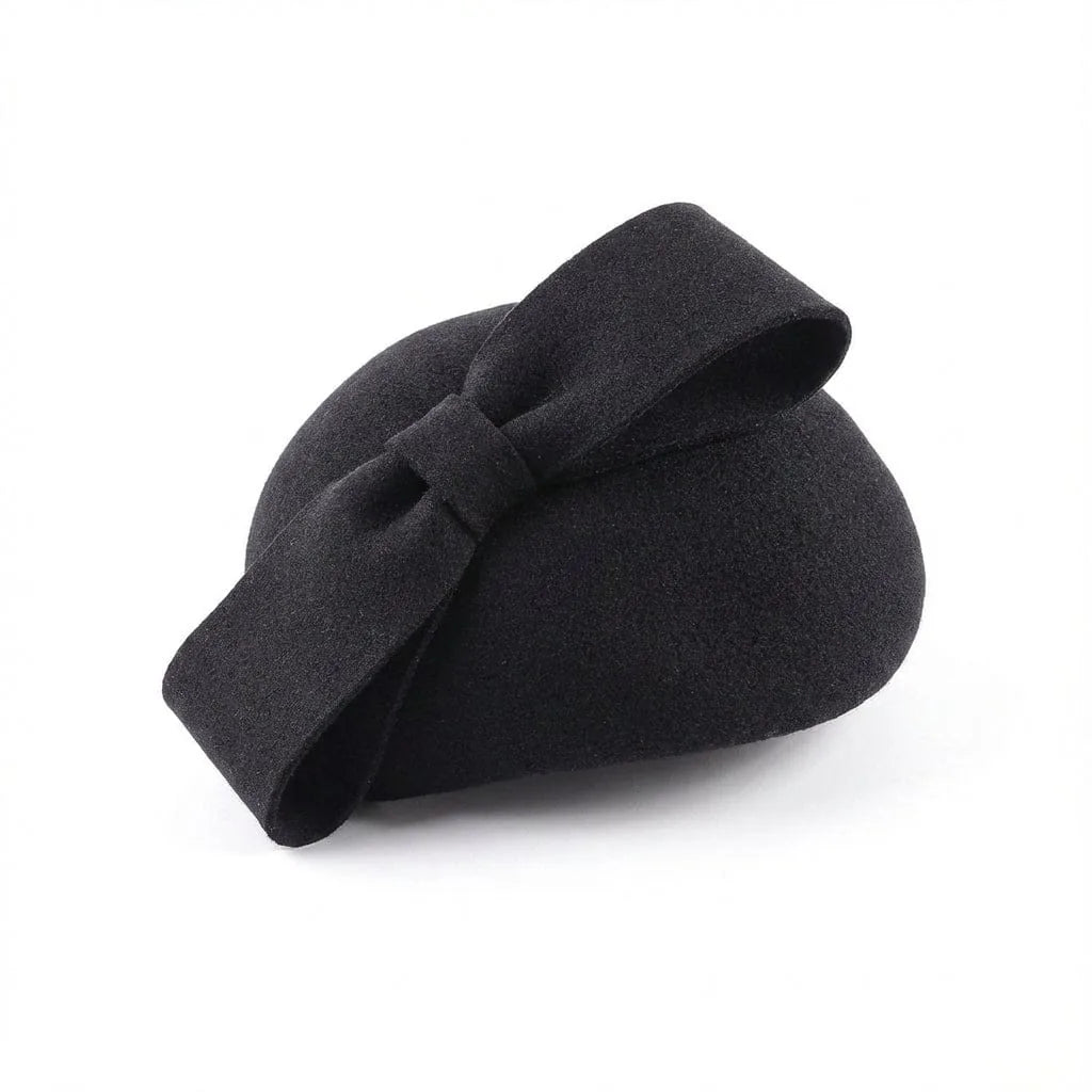 Béret Basque Floral Femme — coloris noir