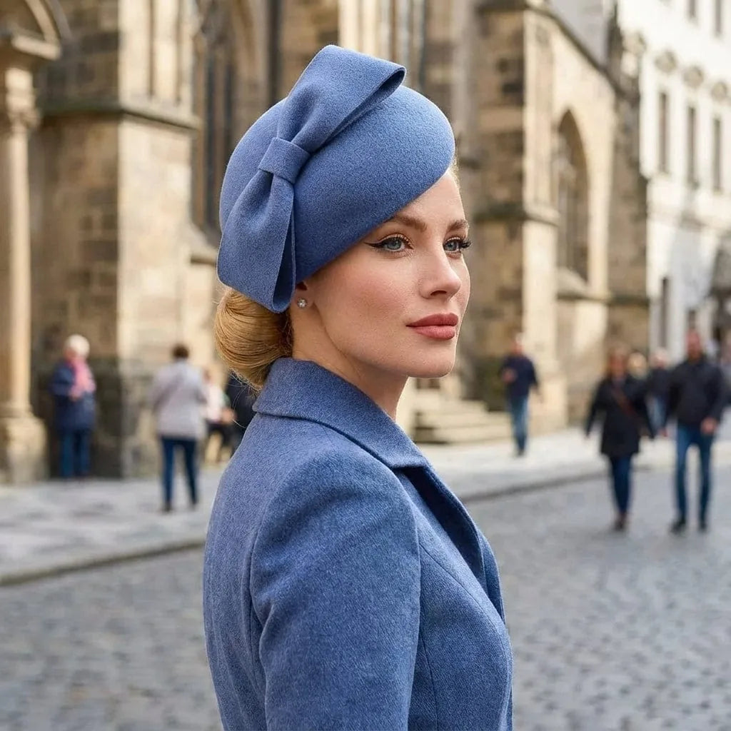 Béret Basque Floral Femme, porté