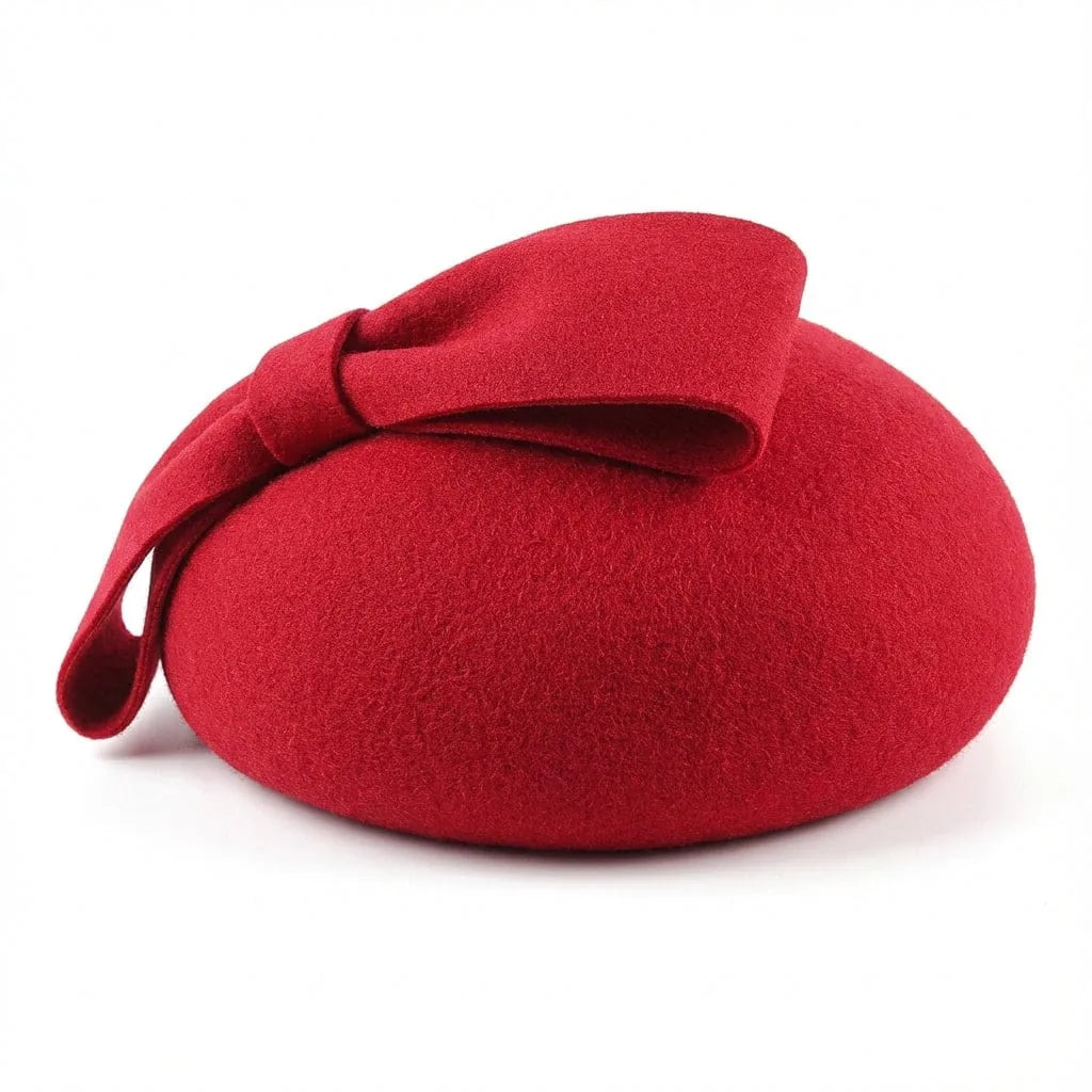 Béret Basque Floral Femme — coloris rouge