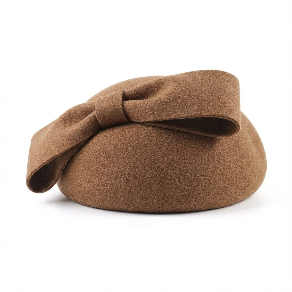 Béret Basque Floral Femme — coloris brun
