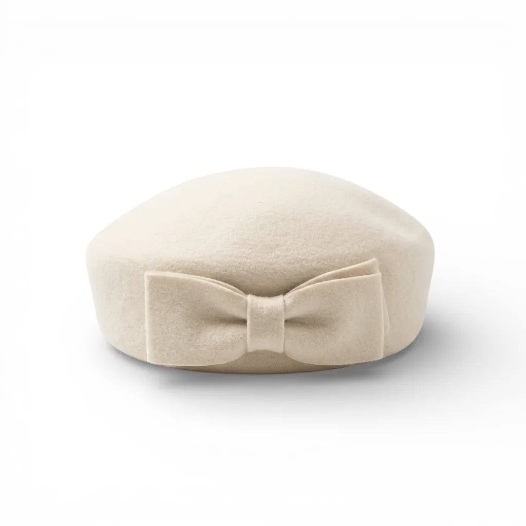 Béret Basque Noeud — coloris blanc