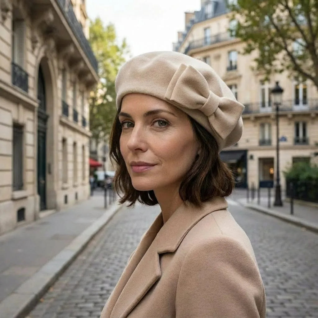 Béret Basque Noeud, vue de trois-quarts
