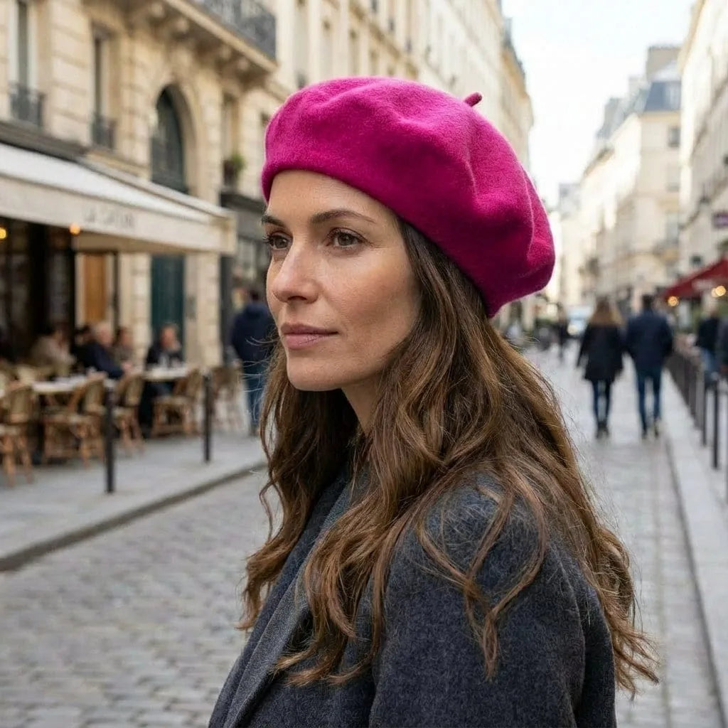 Béret Basque Traditionnel, porté