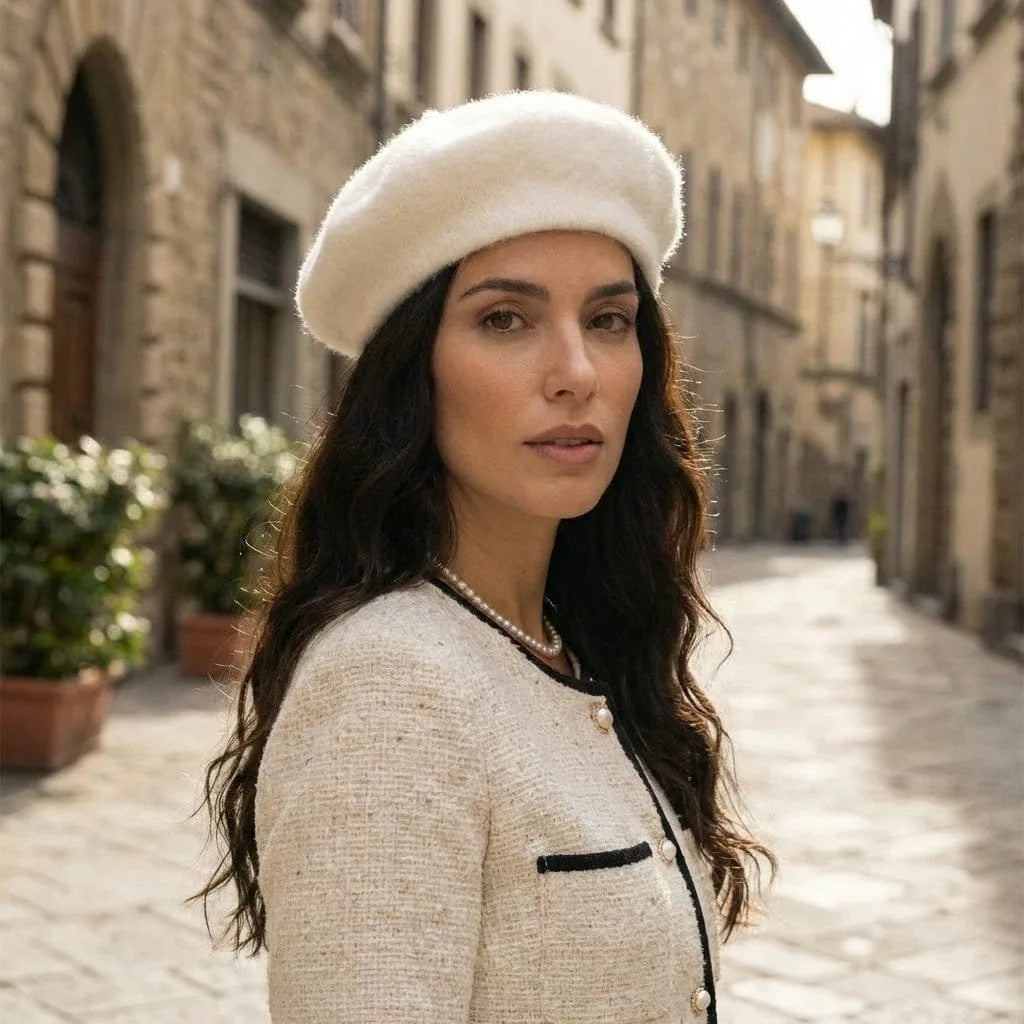 Béret Basque Velours, vue de trois-quarts