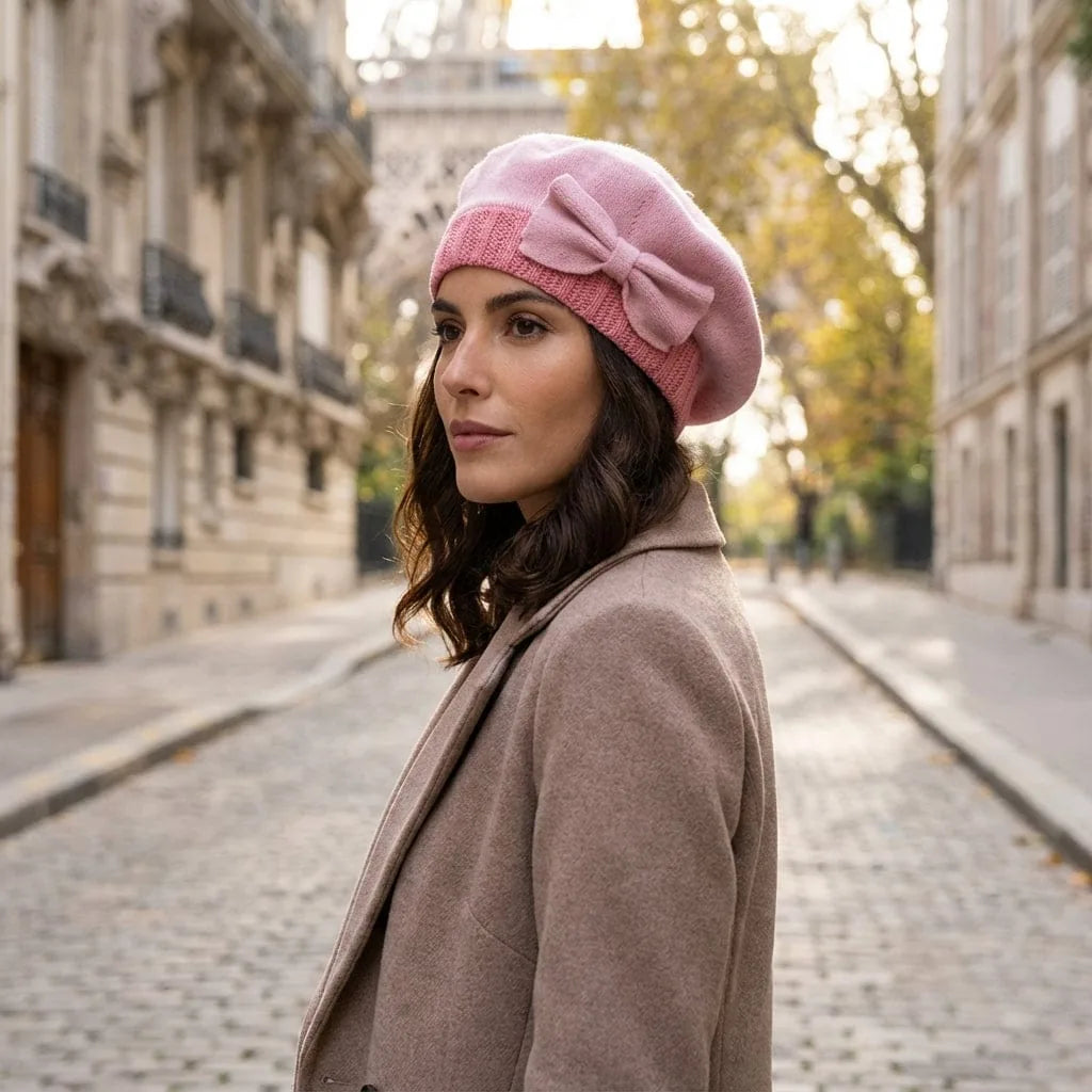 Béret Basque Véritable, porté