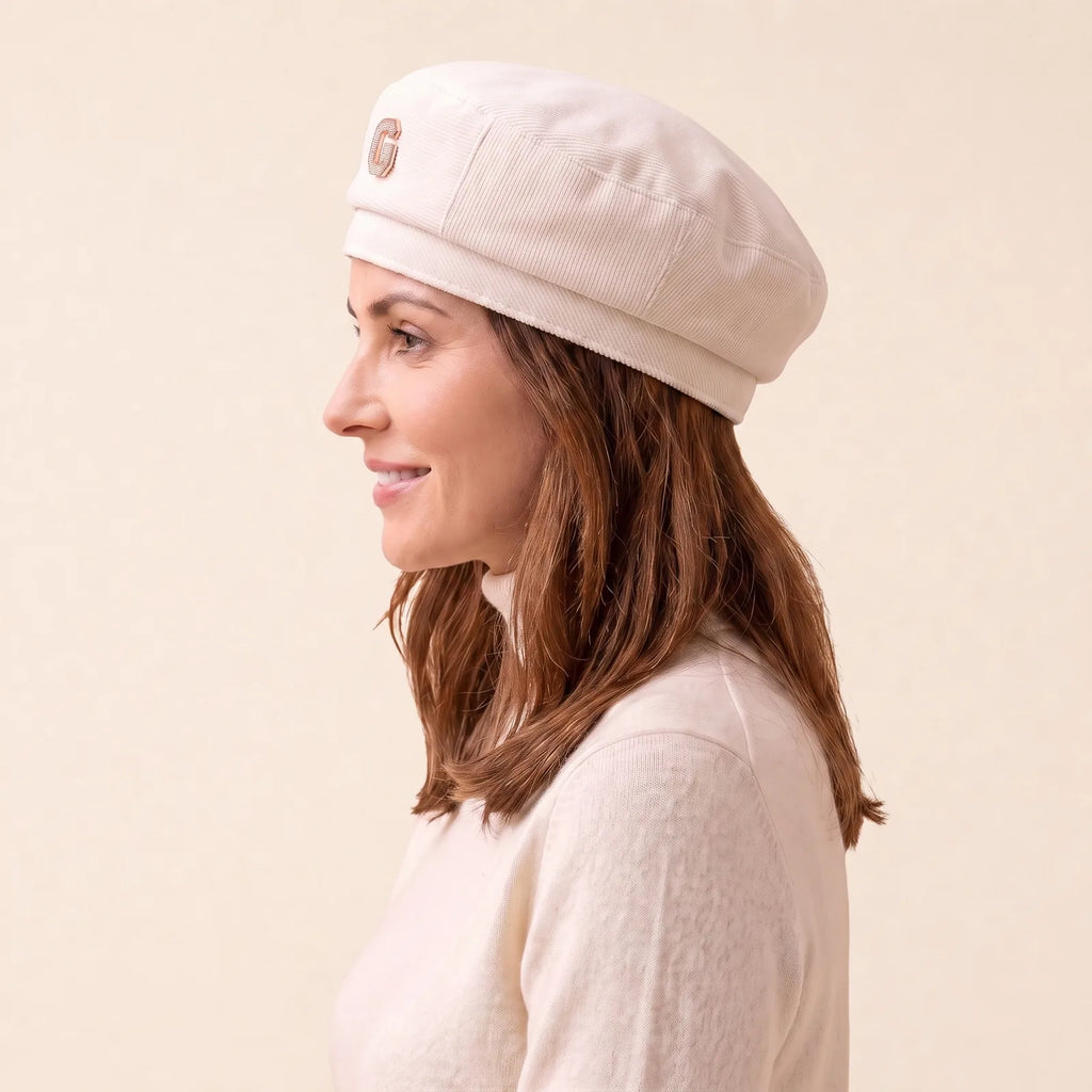 Béret Bonnet Femme hiver, vue de trois-quarts