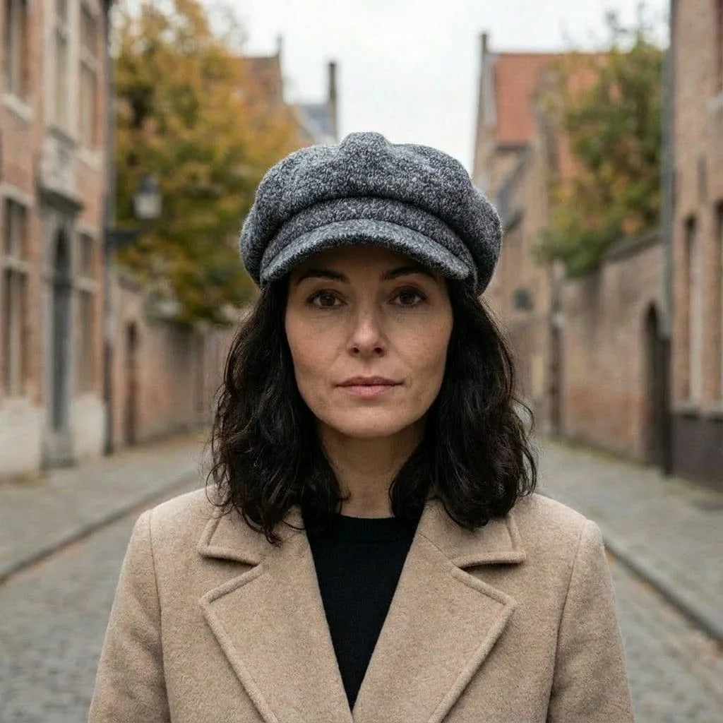 Béret Casquette Brodé, vue de trois-quarts