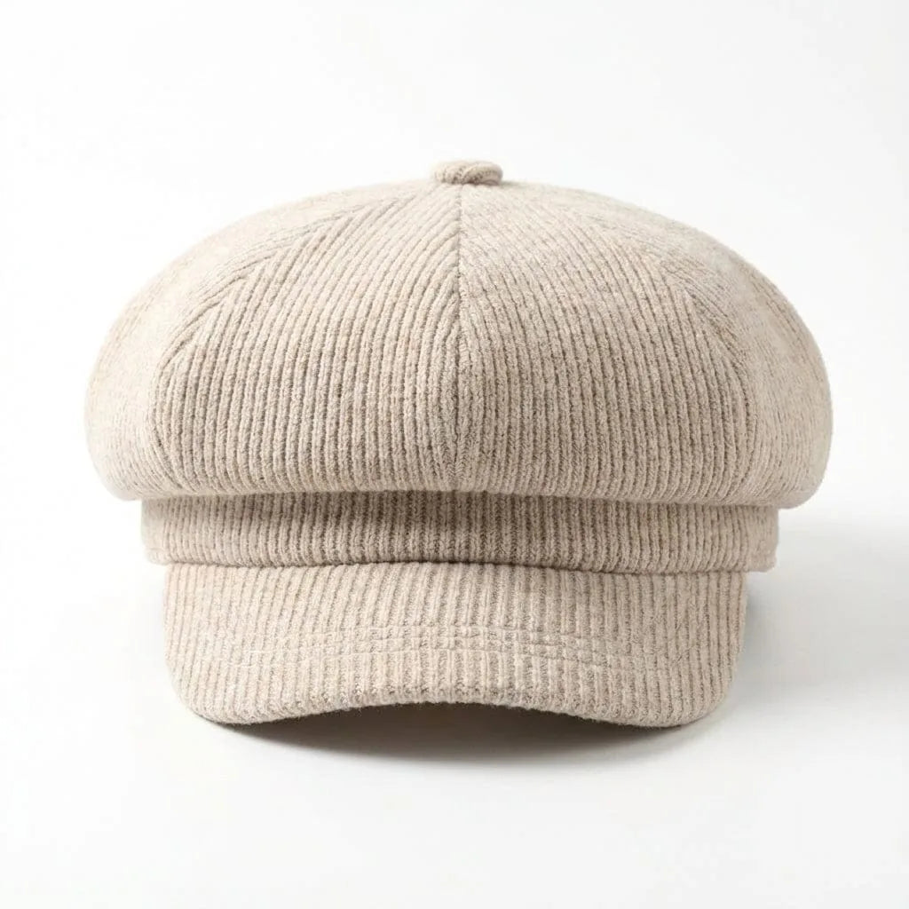 Béret Casquette Brodé — coloris beige