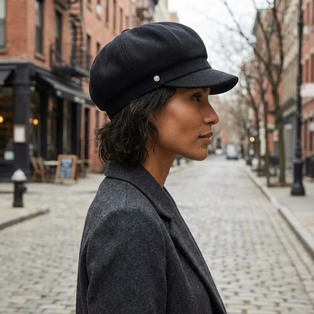 Béret Casquette Femme Hiver, vue de trois-quarts