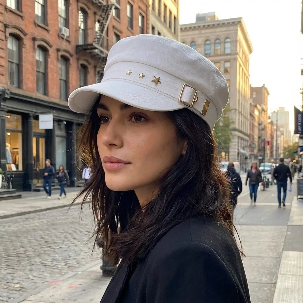 Béret Casquette Militaire, porté