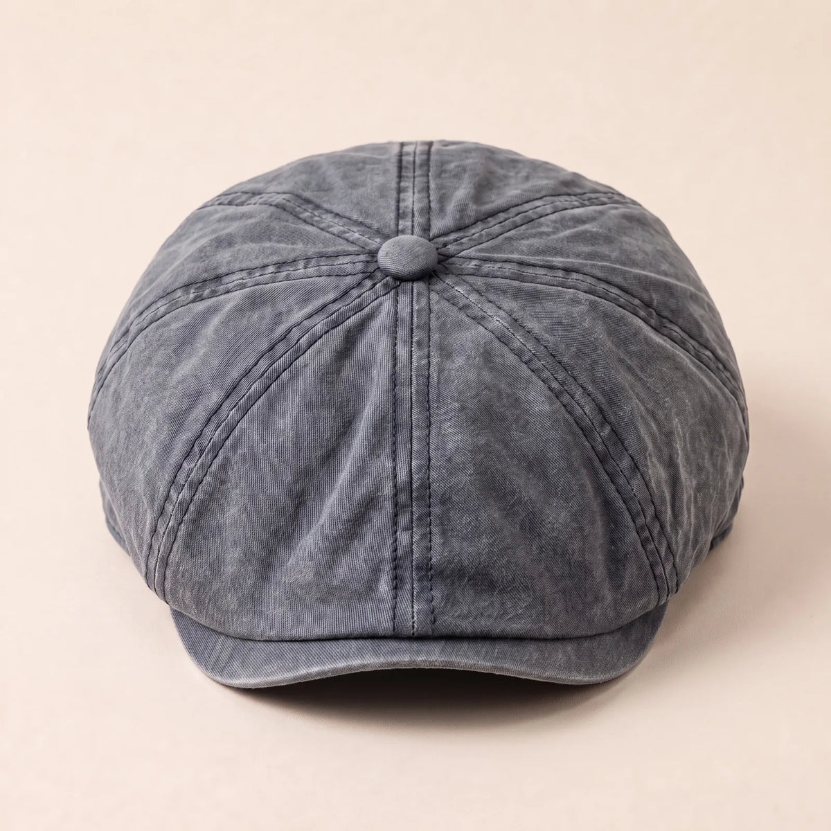 Béret Casquette Plate Coton Vintage — coloris gris