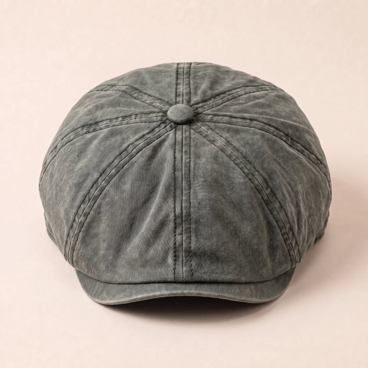 Béret Casquette Plate Coton Vintage — coloris vert