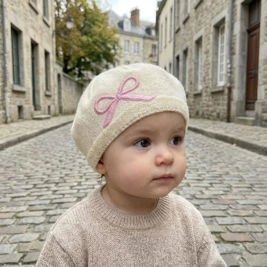 Béret Enfant Fille, vue de trois-quarts
