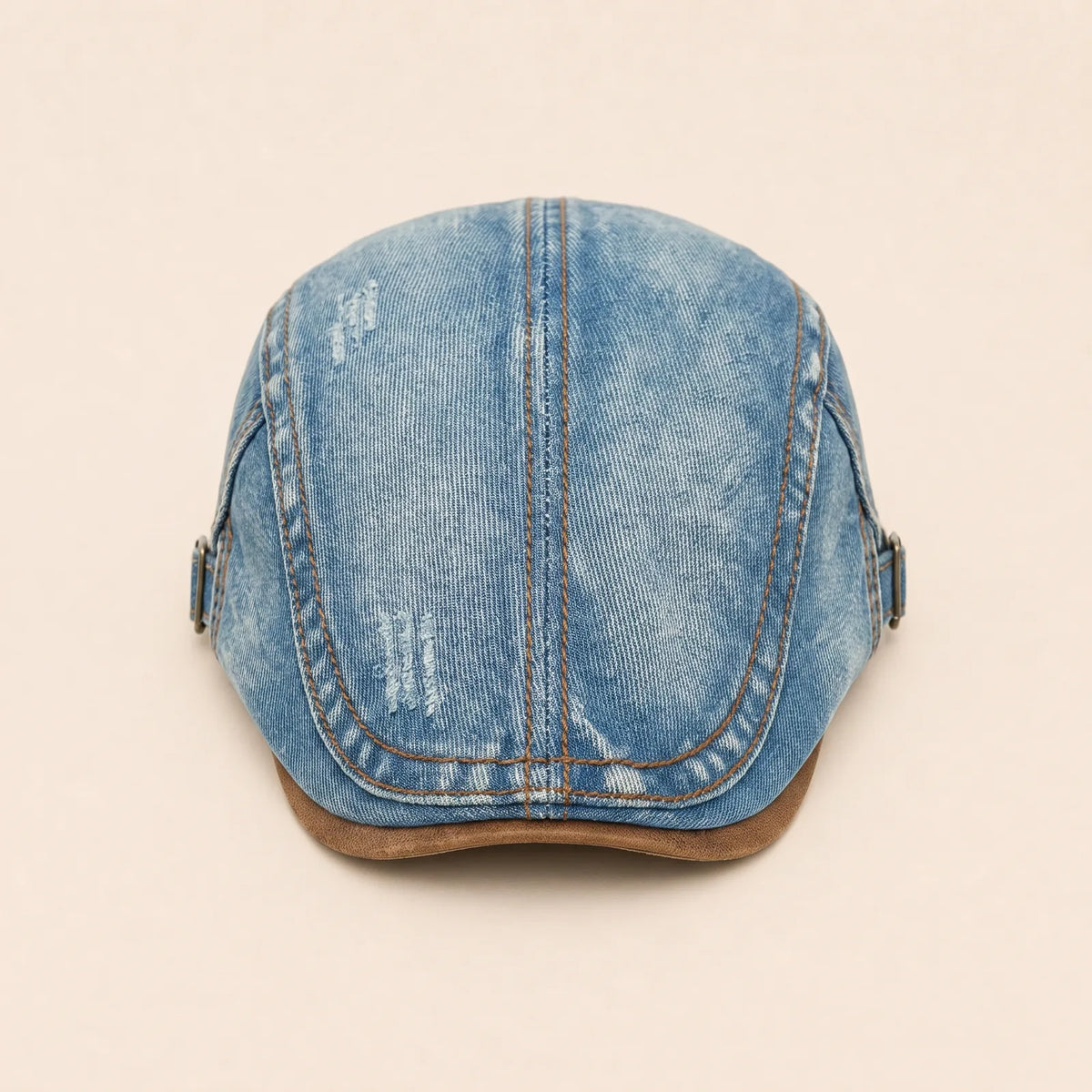Béret Homme Coton Rétro Denim — coloris bleu
