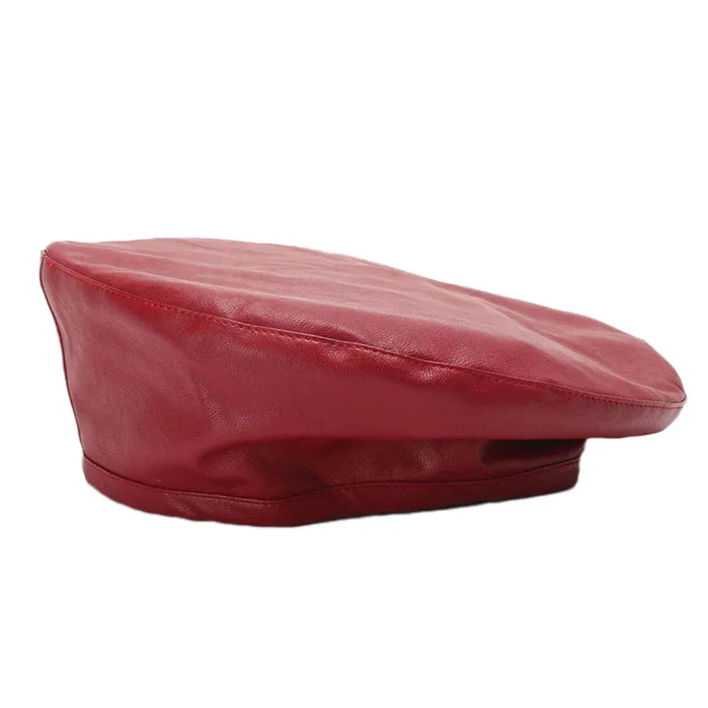 Béret Militaire Cuir — coloris rouge