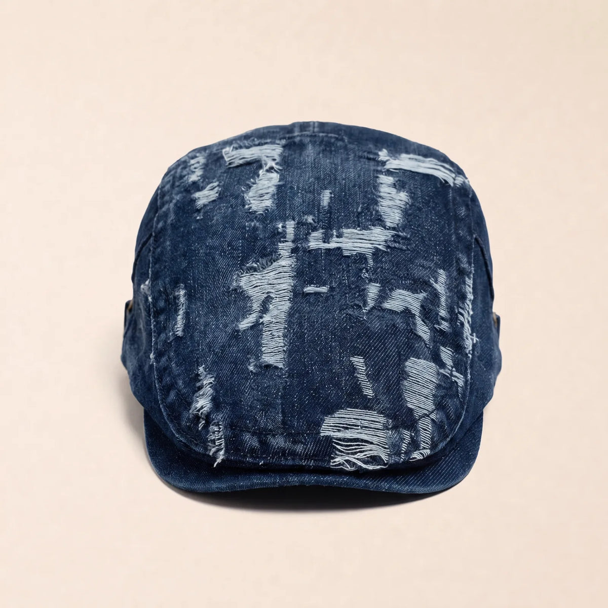 Béret Vintage Denim Déchiré — coloris bleu