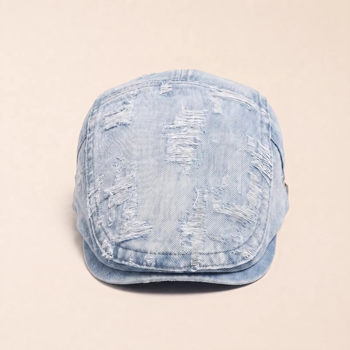 Béret Vintage Denim Déchiré — coloris bleu