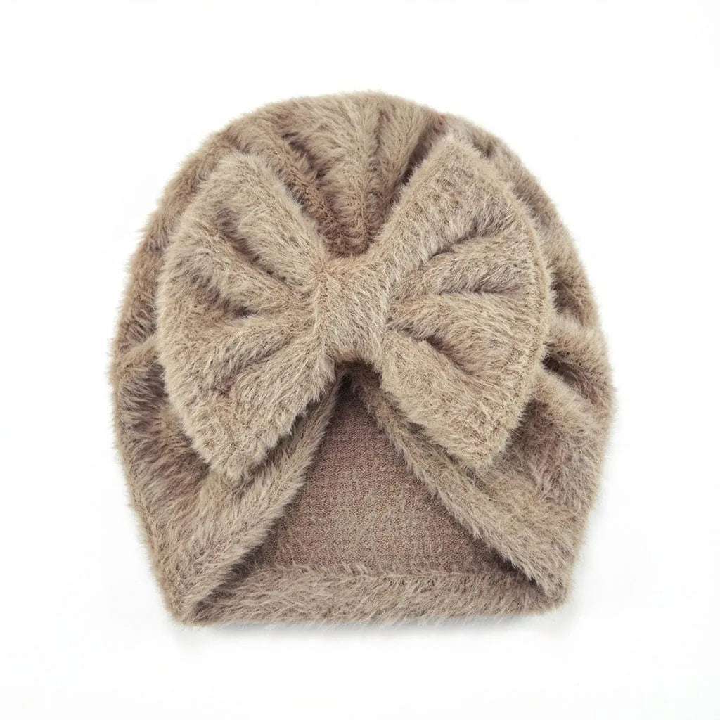 Bonnet Bébé avec Noeud — coloris kaki