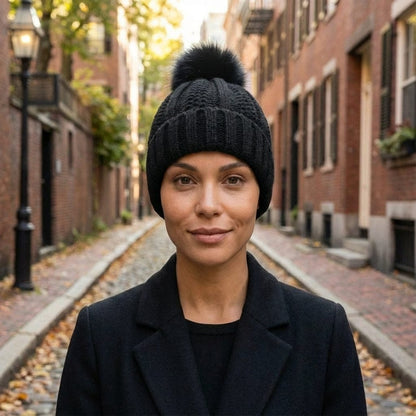 Bonnet Brodee à Pompon