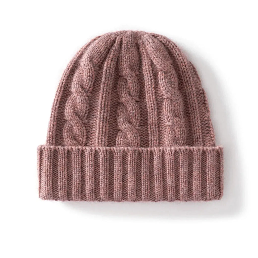 Bonnet Cachemire Épais — coloris rose
