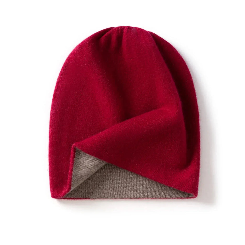 Bonnet Cachemire Hiver — coloris rouge