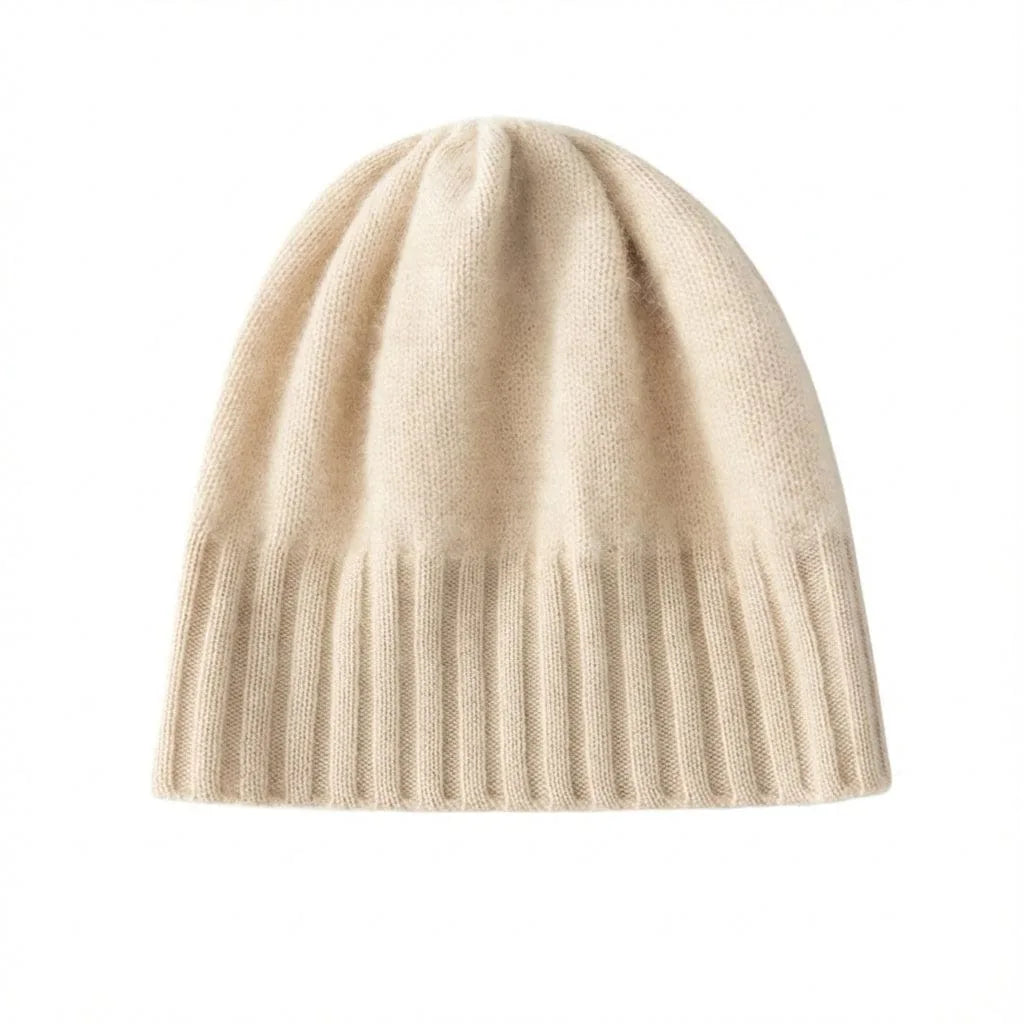 Bonnet Cachemire Uni — coloris beige
