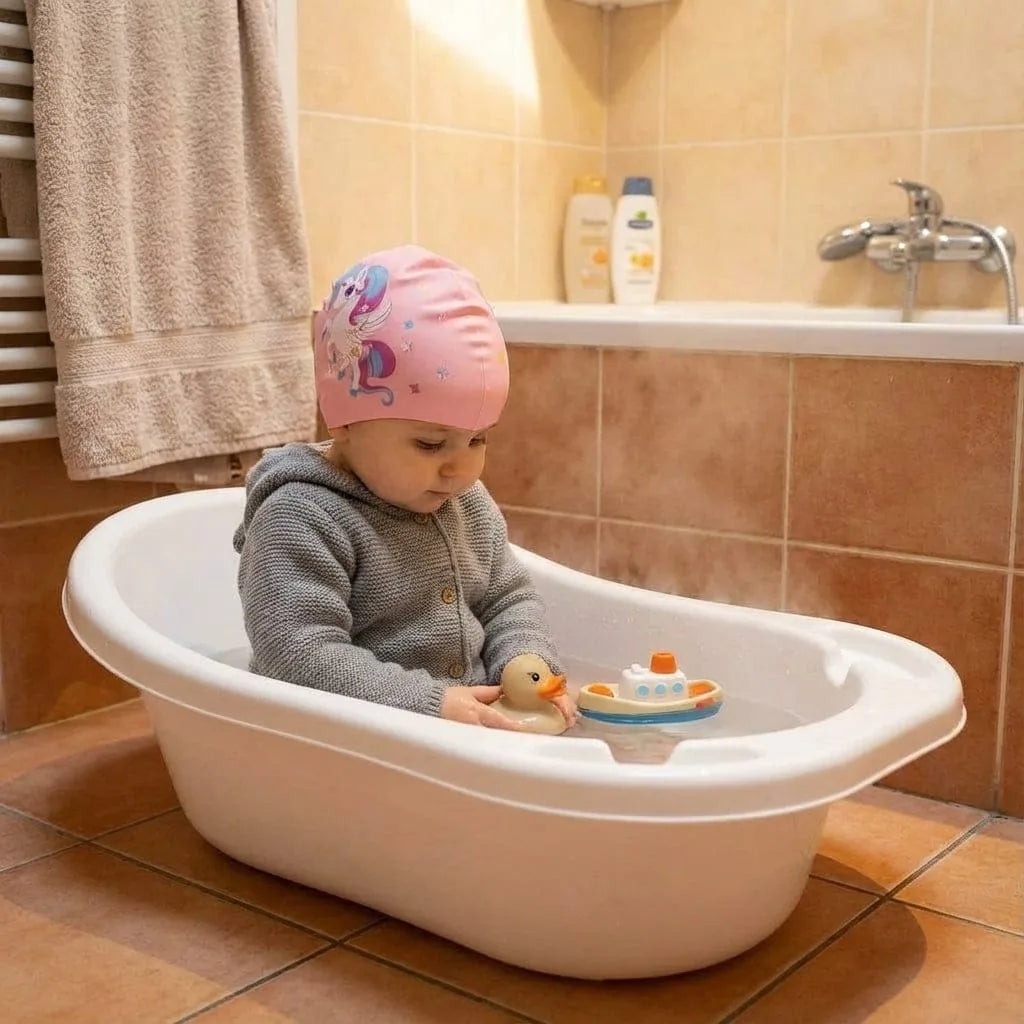 Bonnet de Bain Bébé, porté