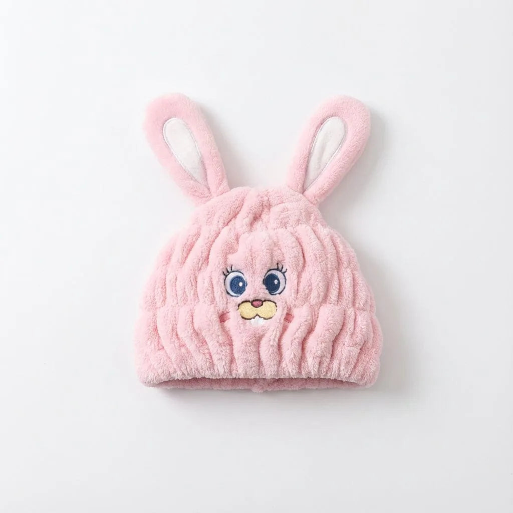 Bonnet de Bain Enfant Animal — coloris rose