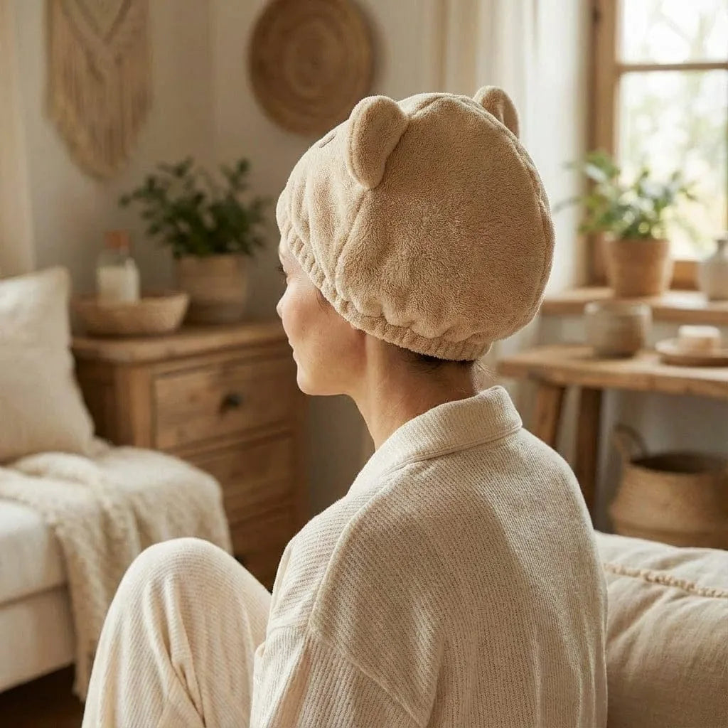 Bonnet de Bain Microfibre, vue de trois-quarts