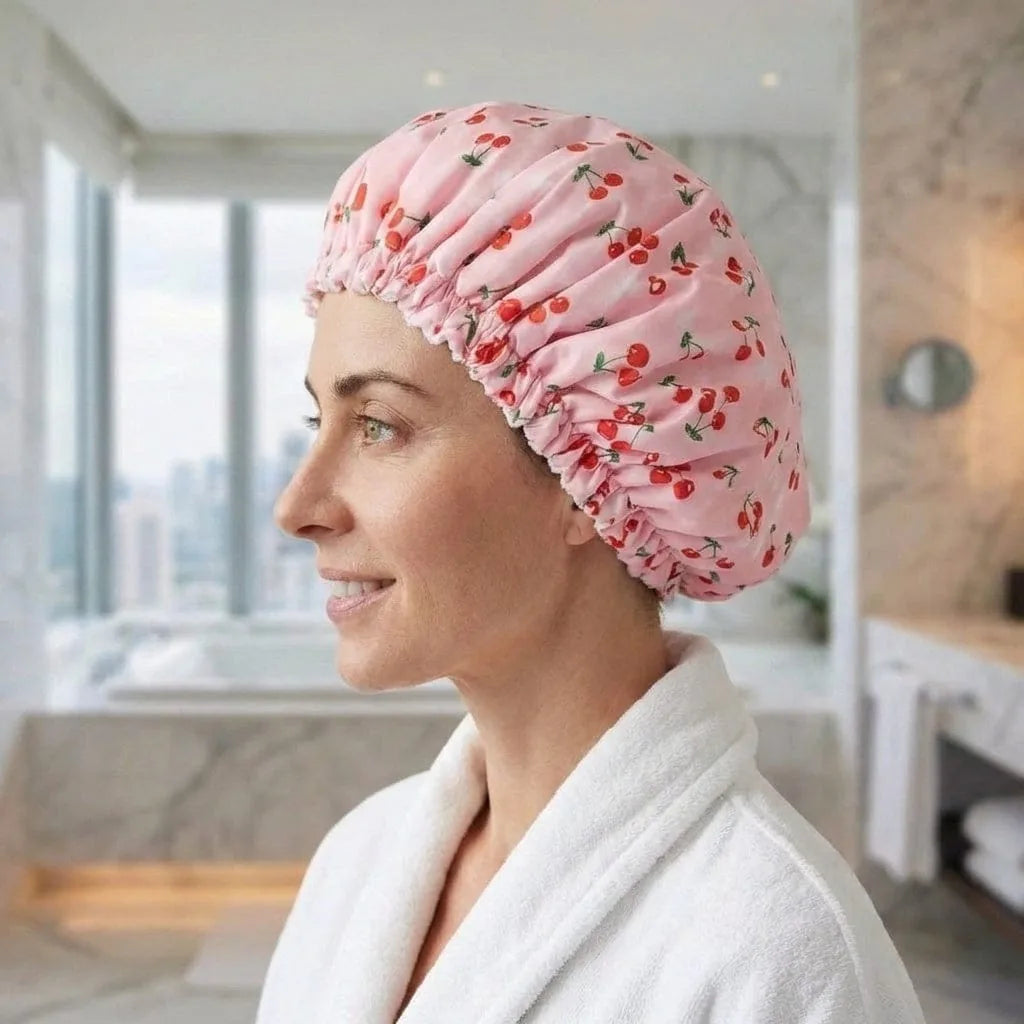 Bonnet de Douche Femme, porté