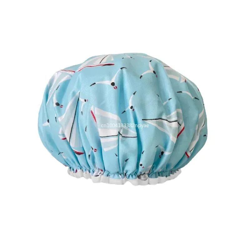 Bonnet de Douche Impermeable — coloris bleu