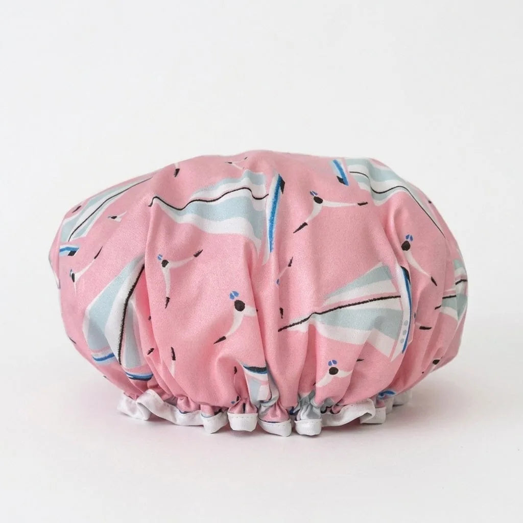 Bonnet de Douche Impermeable — coloris rose