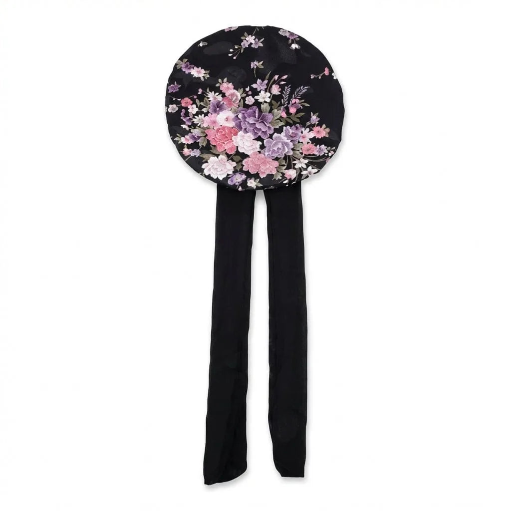Bonnet de Nuit Satin Cheveux Bouclés — coloris noir