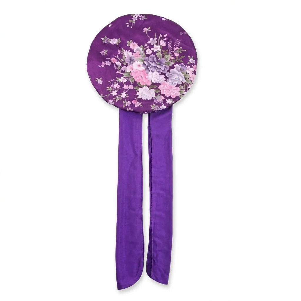 Bonnet de Nuit Satin Cheveux Bouclés — coloris violet