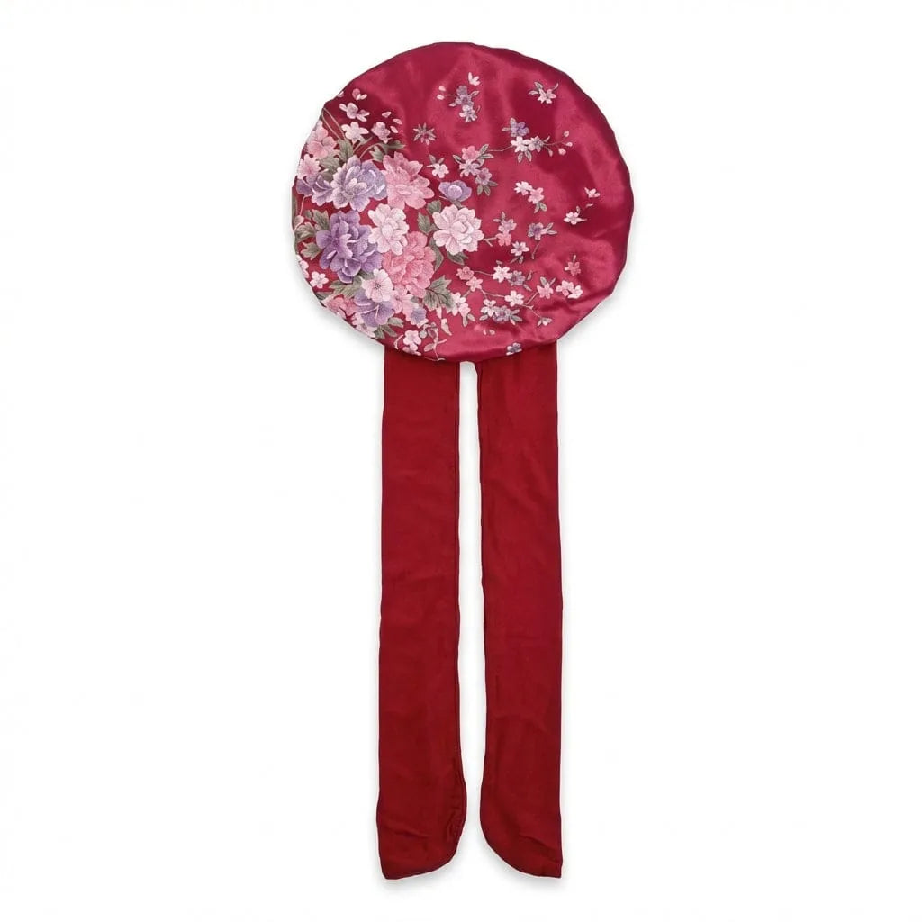 Bonnet de Nuit Satin Cheveux Bouclés — coloris rouge