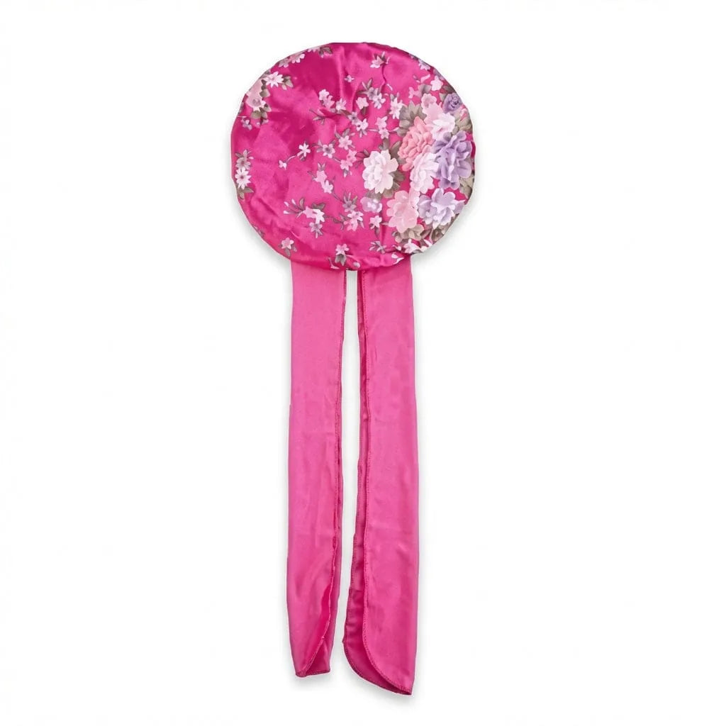 Bonnet de Nuit Satin Cheveux Bouclés — coloris rose