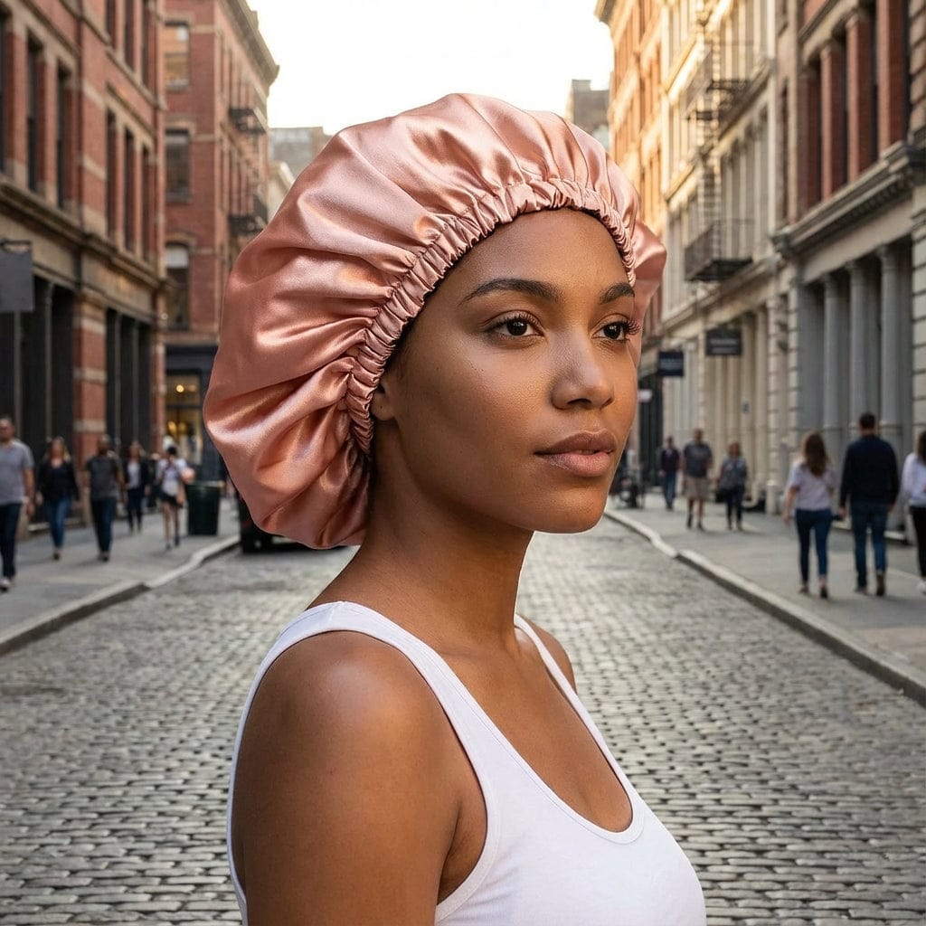 Bonnet de Nuit Soie Double Couche Image